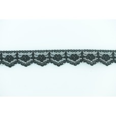 .75 Inch Flat Lace Trim, Black (650 Yards FULL SPOOL) MADE IN USA